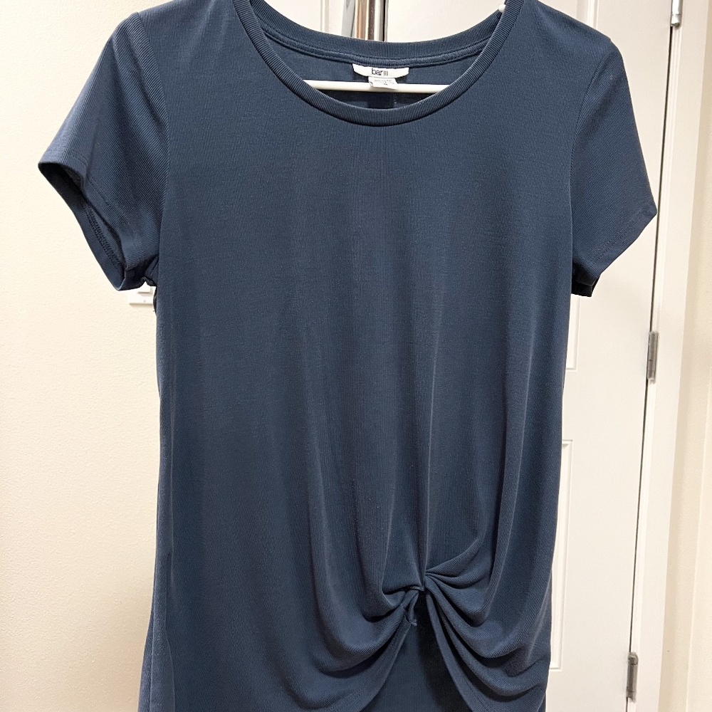 Bar III, Sky Blue, T-Shirt, Medium